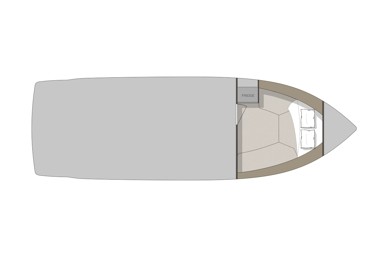 Plan du Cranchi E26 Classic : Pont inférieur