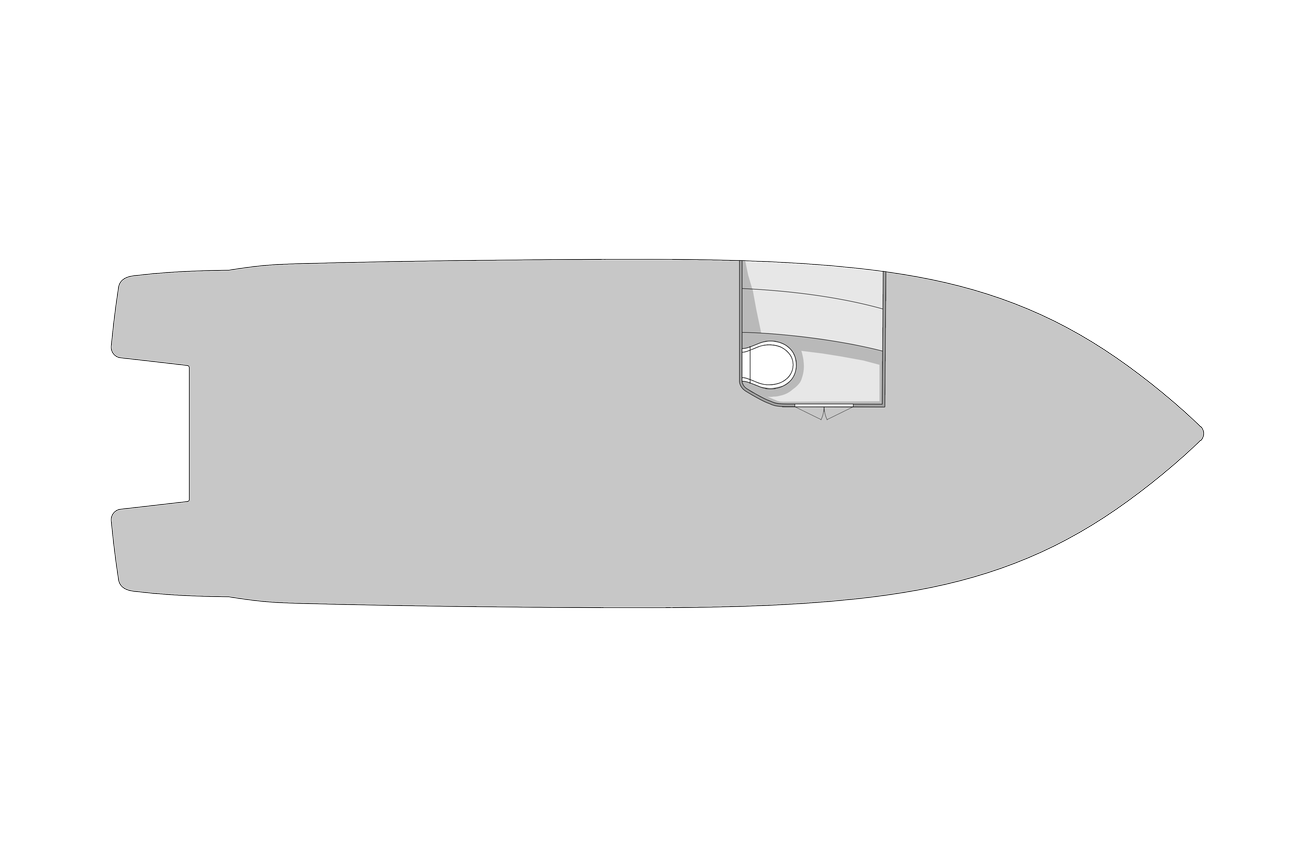 Plan du Cranchi E26 O/B : Pont inférieur