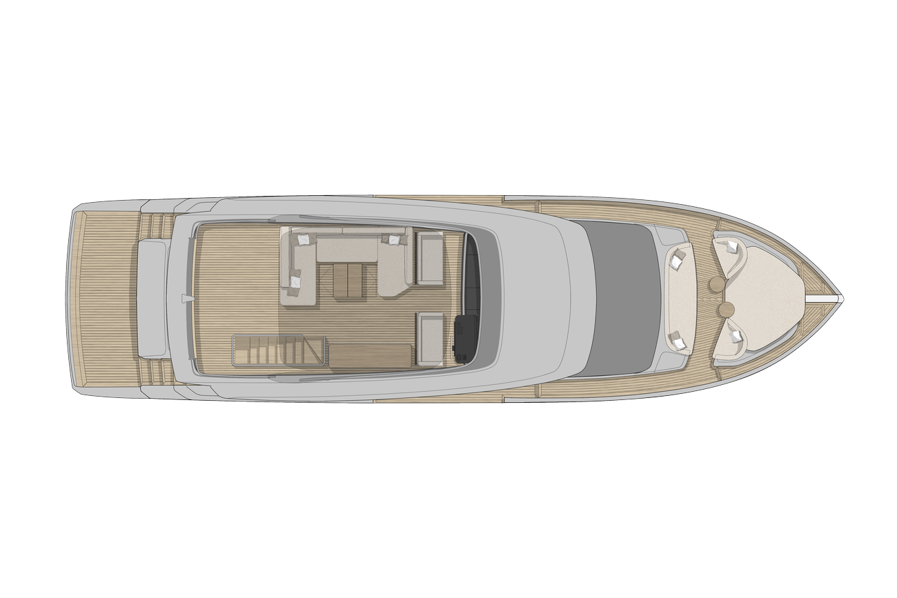 Plan du Cranchi Sessantasette 67 : Flybridge